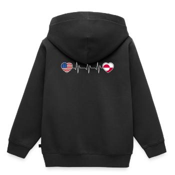 Groenland - Sweat Premium à capuche enfant bio - noir - Dos - AI Model Kid Male (0cm)