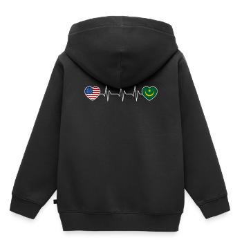 Mauritanie - Sweat Premium à capuche enfant bio - noir - Dos - AI Model Kid Male (0cm)