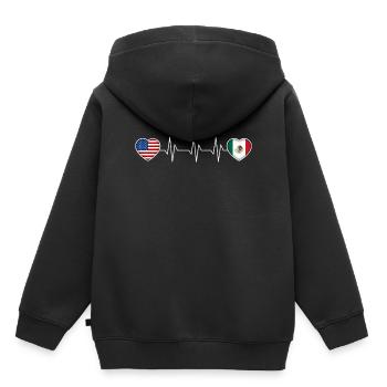 Mexiko - Kinder Premium Organic Hoodie - Schwarz - Hinten - AI Model Kid Male (0cm)