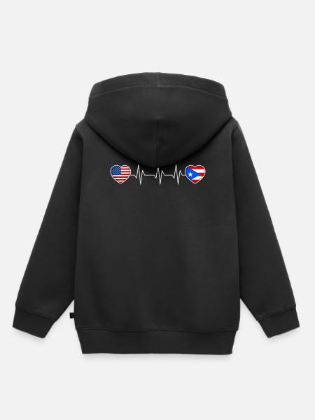 Puerto Rico - Kinder Premium Organic Hoodie - Schwarz