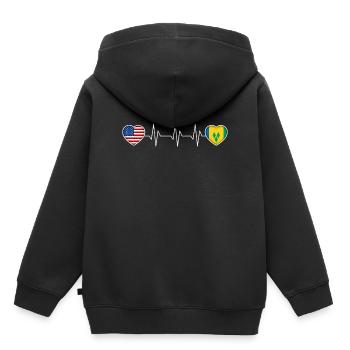 St. Vincent und die Grenadinen - Kinder Premium Organic Hoodie - Schwarz - Hinten - AI Model Kid Male (0cm)