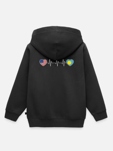 Palau - Kinder Premium Organic Hoodie - Schwarz