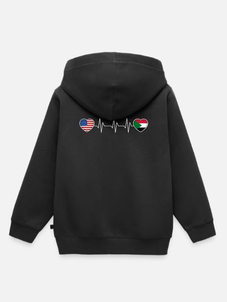 Sudan - Kinder Premium Organic Hoodie - Schwarz