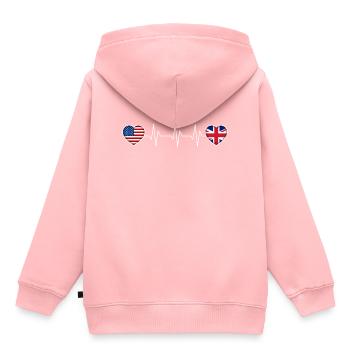 Royaume-Uni - Sweat Premium à capuche enfant bio - rose - Dos - AI Model Kid Female (0cm)