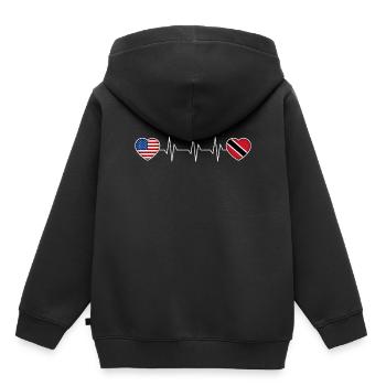 Trinité et Tobago - Sweat Premium à capuche enfant bio - noir - Dos - AI Model Kid Male (0cm)