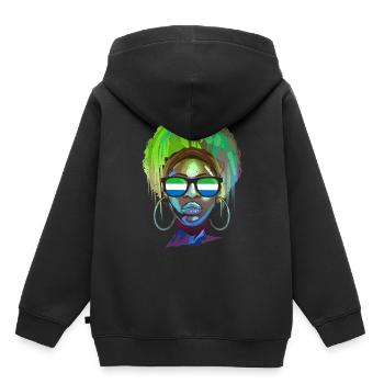 Sierra Leone - Kinder Premium Organic Hoodie - Schwarz - Hinten - AI Model Kid Male (0cm)