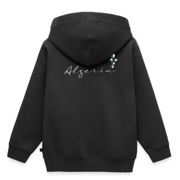 Algerien - Kinder Premium Organic Hoodie - Schwarz - Hinten - AI Model Kid Male (0cm)