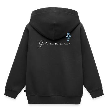 Griechenland - Kinder Premium Organic Hoodie - Schwarz - Hinten - AI Model Kid Male (0cm)