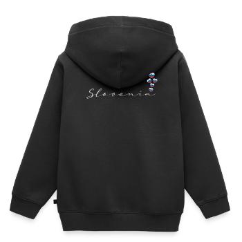 Slowenien - Kinder Premium Organic Hoodie - Schwarz - Hinten - AI Model Kid Male (0cm)