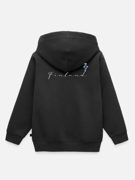 Finnland - Kinder Premium Organic Hoodie - Schwarz