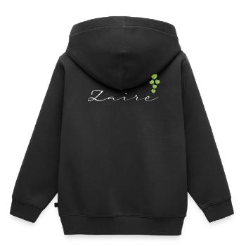 Zaire - Kinder Premium Organic Hoodie - Schwarz - Hinten - AI Model Kid Male (0cm)