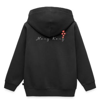 Hongkong - Kinder Premium Organic Hoodie - Schwarz - Hinten - AI Model Kid Male (0cm)