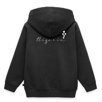 Nigeria - Kids Premium Organic Hoodie - black - Back - AI Model Kid Male (0cm)