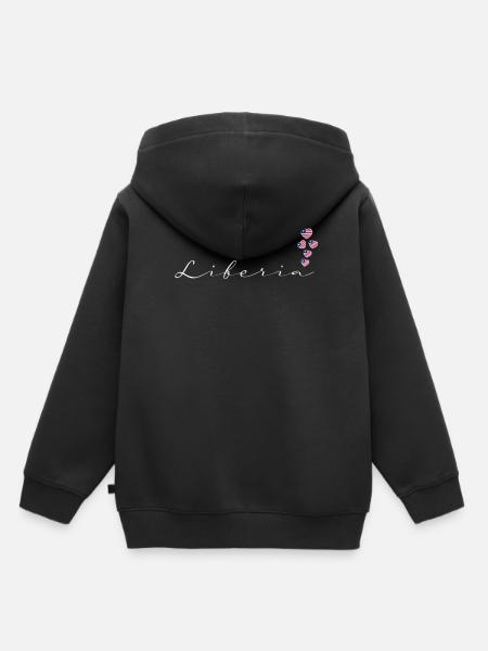 Liberia - Kinder Premium Organic Hoodie - Schwarz