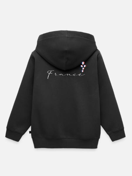 Frankreich - Kinder Premium Organic Hoodie - Schwarz