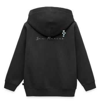 San Marino - Kinder Premium Organic Hoodie - Schwarz - Hinten - AI Model Kid Male (0cm)