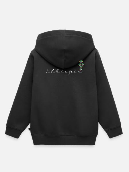 Etiopia - Felpa Premium con cappuccio bambino bio - nero