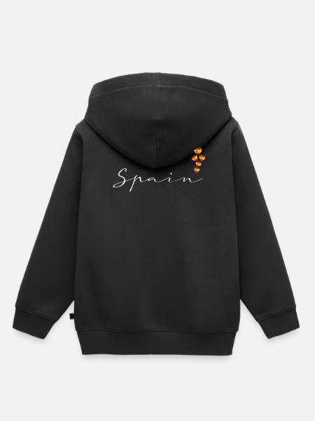 Spagna - Felpa Premium con cappuccio bambino bio - nero