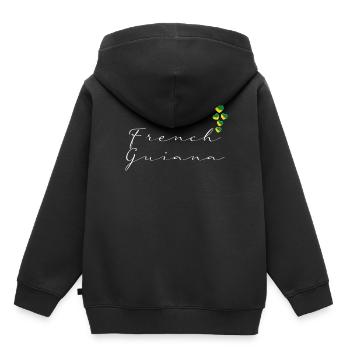 Französisch-Guayana - Kinder Premium Organic Hoodie - Schwarz - Hinten - AI Model Kid Male (0cm)