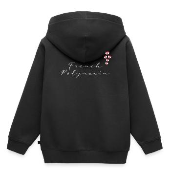 French Polynesia - Kids Premium Organic Hoodie - black - Back - AI Model Kid Male (0cm)