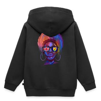 Turks and Caicos Islands - Kids Premium Organic Hoodie - black - Back - AI Model Kid Male (0cm)