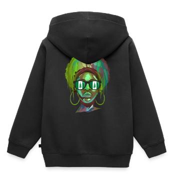 Île Norfolk - Sweat Premium à capuche enfant bio - noir - Dos - AI Model Kid Male (0cm)