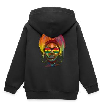 Ghana - Kids Premium Organic Hoodie - black - Back - AI Model Kid Male (0cm)