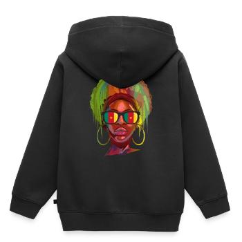Kamerun - Kinder Premium Organic Hoodie - Schwarz - Hinten - AI Model Kid Male (0cm)
