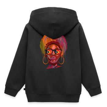 Timor oriental - Sweat Premium à capuche enfant bio - noir - Dos - AI Model Kid Male (0cm)