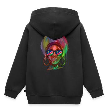 Namibie - Sweat Premium à capuche enfant bio - noir - Dos - AI Model Kid Male (0cm)