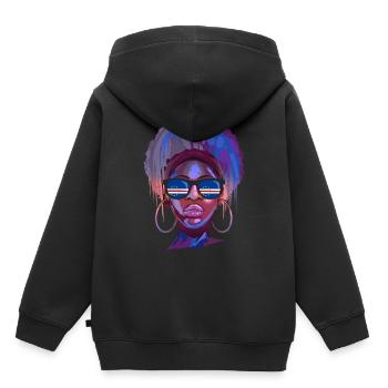 Kap Verde - Kinder Premium Organic Hoodie - Schwarz - Hinten - AI Model Kid Male (0cm)