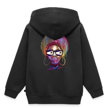 Amerikanisch-Samoa - Kinder Premium Organic Hoodie - Schwarz - Hinten - AI Model Kid Male (0cm)