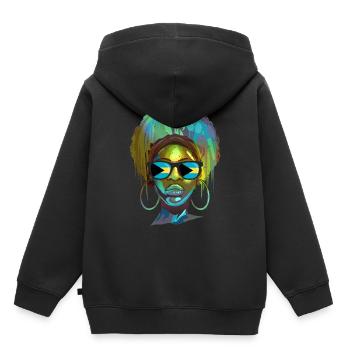 Bahamas - Sweat Premium à capuche enfant bio - noir - Dos - AI Model Kid Male (0cm)