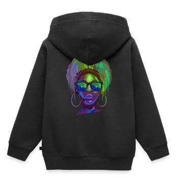 Île Christmas - Sweat Premium à capuche enfant bio - noir - Dos - AI Model Kid Male (0cm)