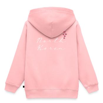 North Korea - Kids Premium Organic Hoodie - rose - Back - AI Model Kid Female (0cm)