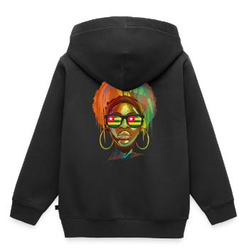 Togo - Kids Premium Organic Hoodie - black - Back - AI Model Kid Male (0cm)