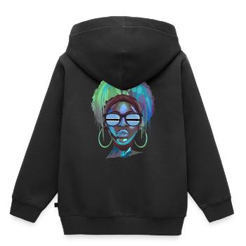 Botswana - Kinder Premium Organic Hoodie - Schwarz - Hinten - AI Model Kid Male (0cm)
