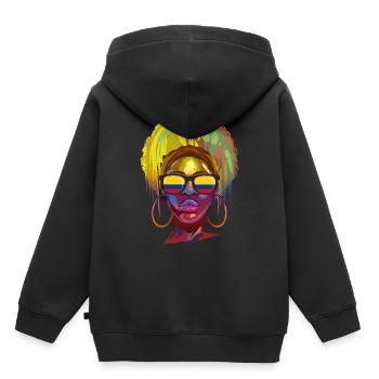 Kolumbien - Kinder Premium Organic Hoodie - Schwarz - Hinten - AI Model Kid Male (0cm)