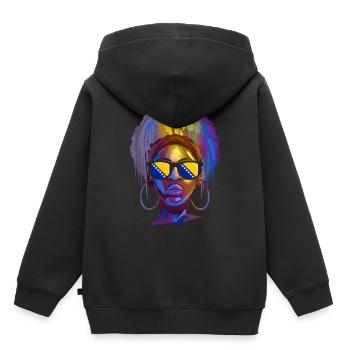 Bosnien und Herzegowina - Kinder Premium Organic Hoodie - Schwarz - Hinten - AI Model Kid Male (0cm)