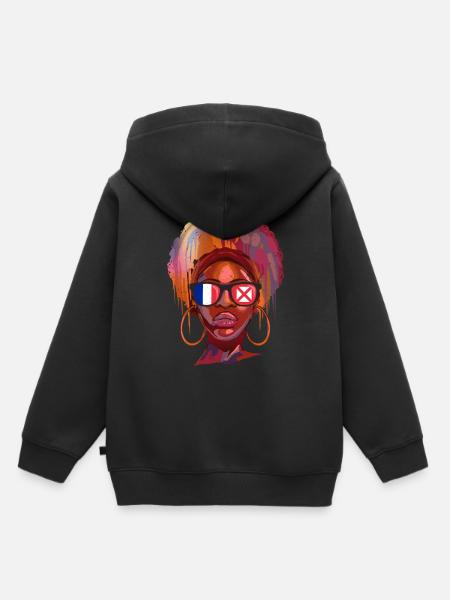 Wallis und Futuna - Kinder Premium Organic Hoodie - Schwarz