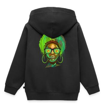 Zaïre - Sweat Premium à capuche enfant bio - noir - Dos - AI Model Kid Male (0cm)