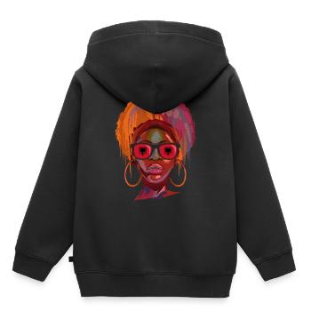 Albanien - Kinder Premium Organic Hoodie - Schwarz - Hinten - AI Model Kid Male (0cm)