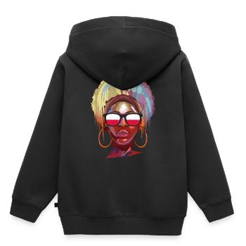 Polen - Kinder Premium Organic Hoodie - Schwarz - Hinten - AI Model Kid Male (0cm)