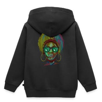 Afrikanische Union - Kinder Premium Organic Hoodie - Schwarz - Hinten - AI Model Kid Male (0cm)