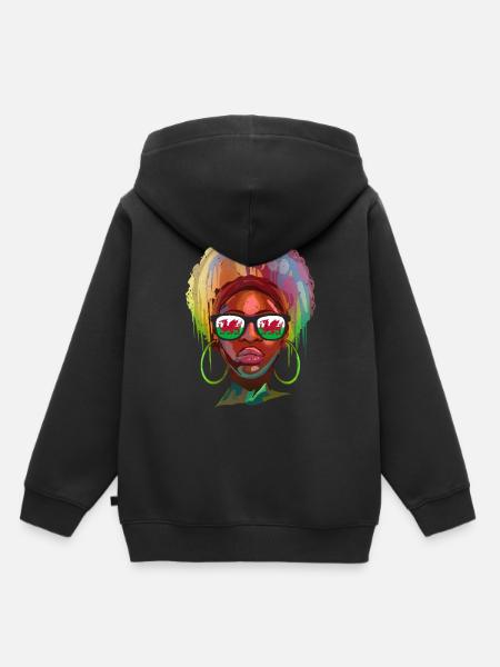 Wales - Kinder Premium Organic Hoodie - Schwarz