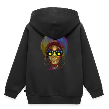 Guadeloupe - Kinder Premium Organic Hoodie - Schwarz - Hinten - AI Model Kid Male (0cm)