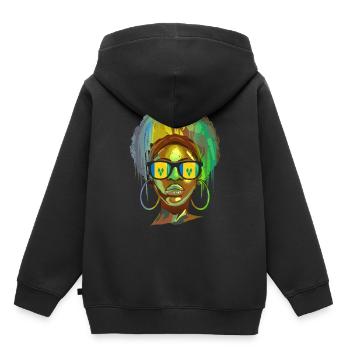 St. Vincent und die Grenadinen - Kinder Premium Organic Hoodie - Schwarz - Hinten - AI Model Kid Male (0cm)