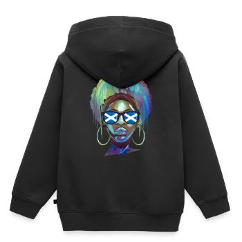 Schottland - Kinder Premium Organic Hoodie - Schwarz - Hinten - AI Model Kid Male (0cm)