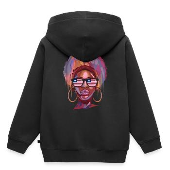 Liberia - Kinder Premium Organic Hoodie - Schwarz - Hinten - AI Model Kid Male (0cm)