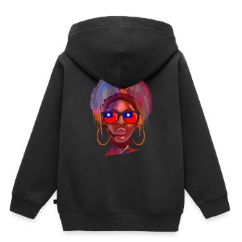 Taïwan - Sweat Premium à capuche enfant bio - noir - Dos - AI Model Kid Male (0cm)